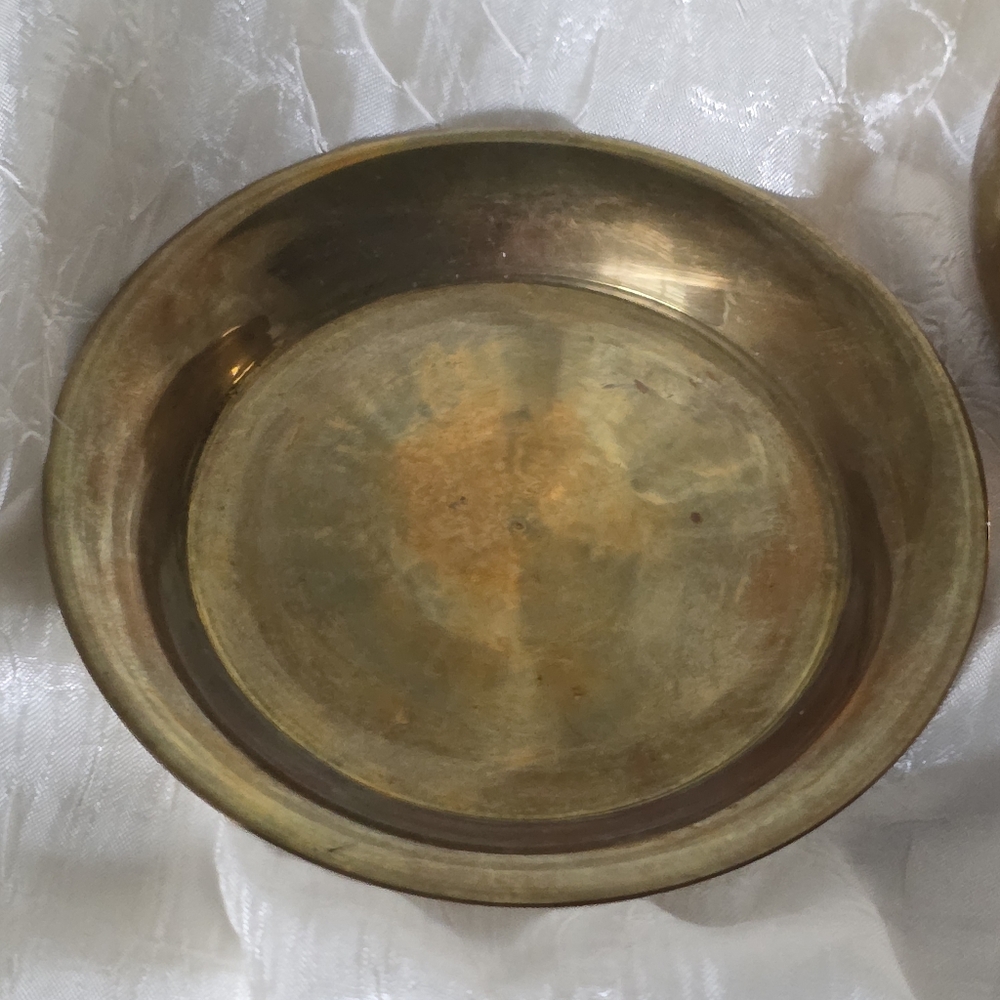 Vintage Brass Bowl and Saucer/Lid - Picture 5 of 12